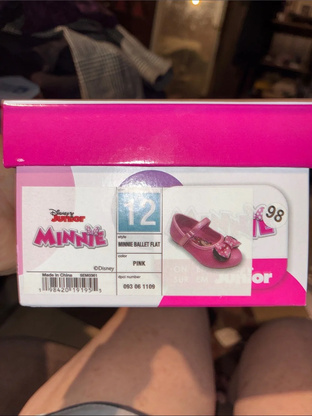 Disney Pink Minnie Mouse Sparkle Mary Jane Shoes